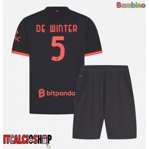 AC Milan Koni De Winter #5 Terza Maglia Bambino 2026-27 Manica Corta (+ Pantaloni corti)
